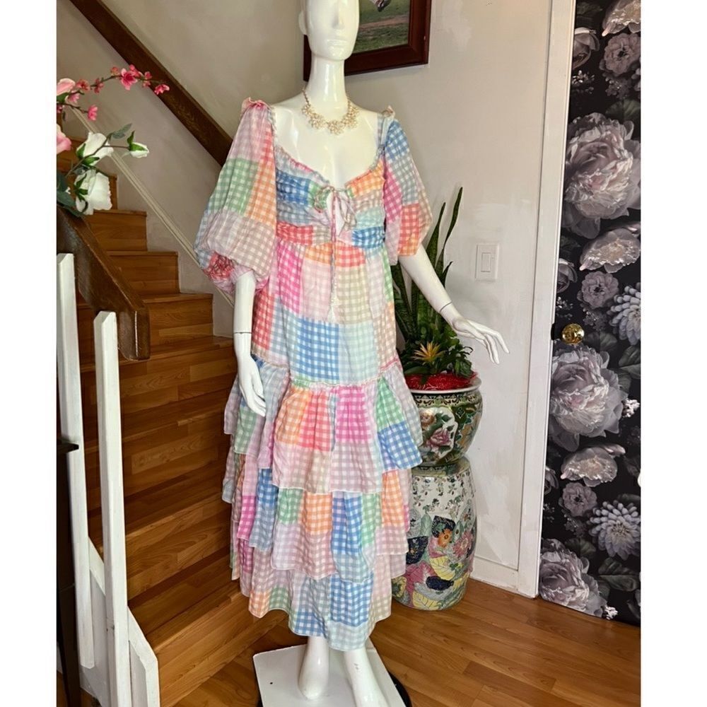 New Fillyboo AILEEN SMOCK DRESS - GINGHAM PUNCH - Picture 6 of 8